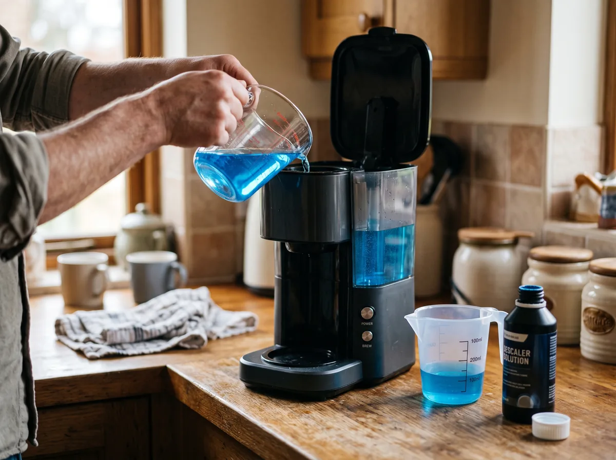 Rinsing the water reservoir of a coffee machine