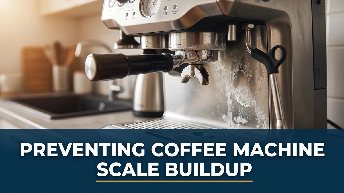 Limescale crusting a home espresso machine, the focus of this coffee machine repair Ottawa guide